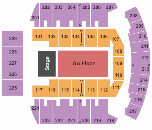 Bismarck Event Center Red Clay Strays Seating Chart